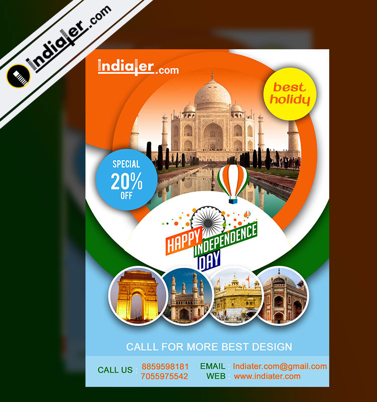 india-visit-on-independence-day-travel-flyer-psd