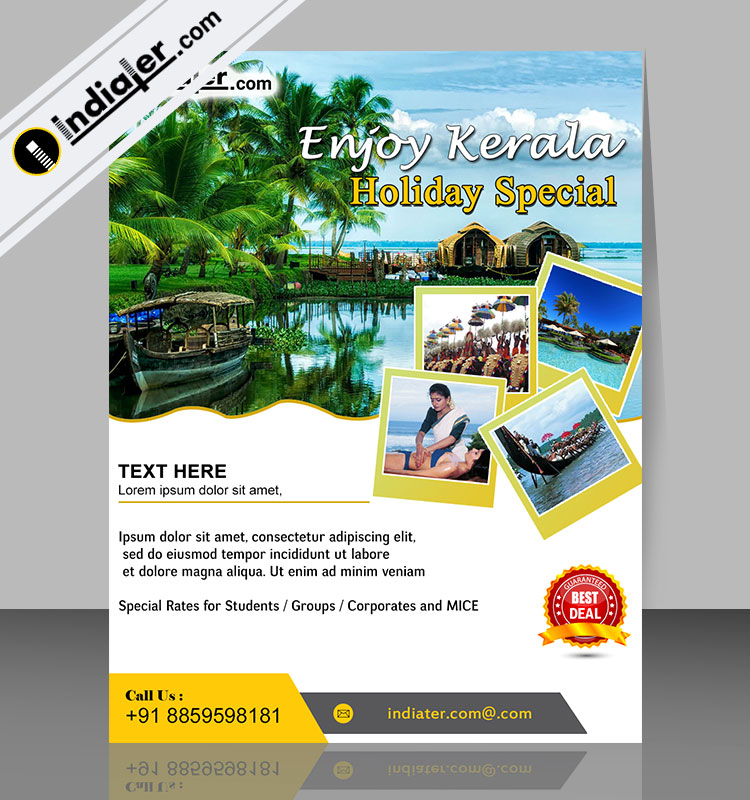 kerala travel flyer template