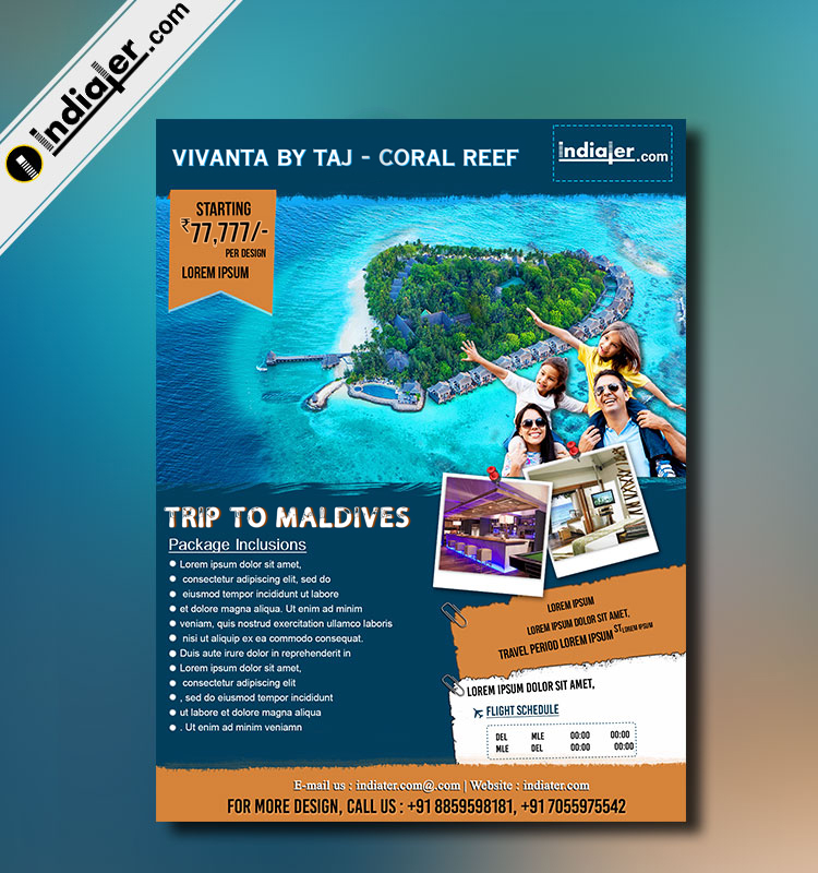 Trip To Maldives Travel Flyer Template