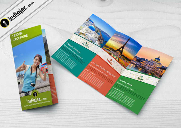 Travel Agency Tri Fold Brochure Psd Template Indiater