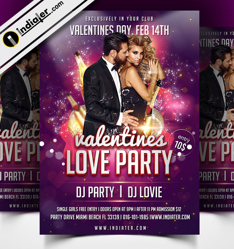 Valentine Flyer Template Free from indiater.com