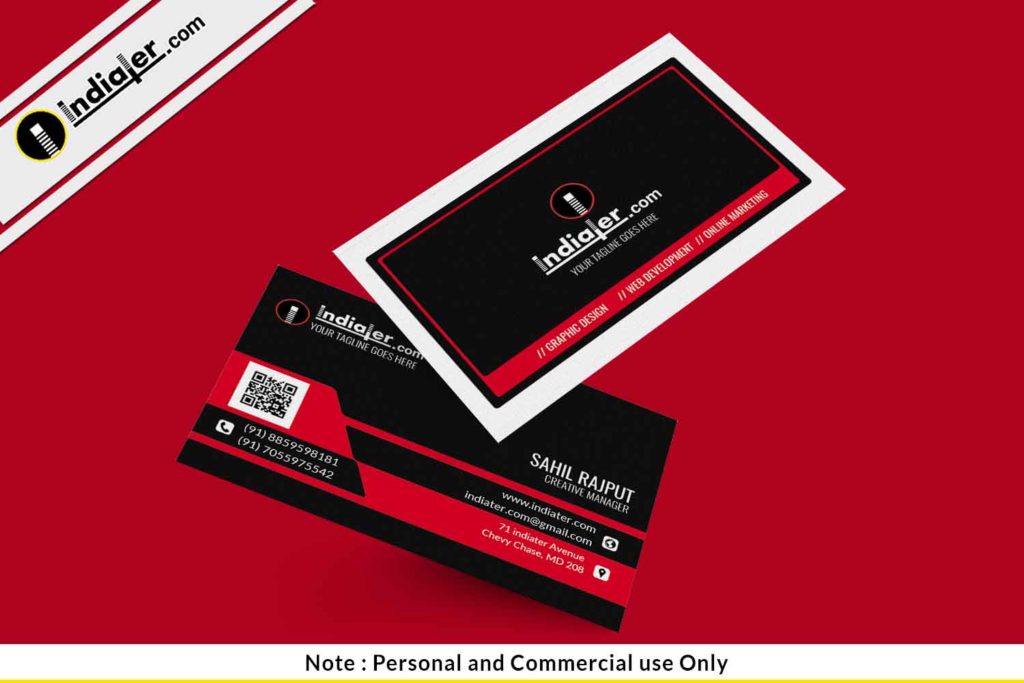 Corporate Business Card Editable PSD Template Indiater
