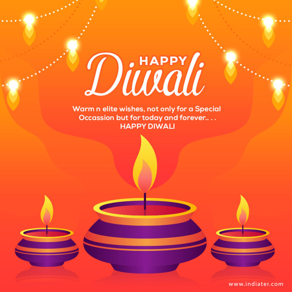 Free Beautiful Greeting Card for Wishes Diwali Festival Indiater