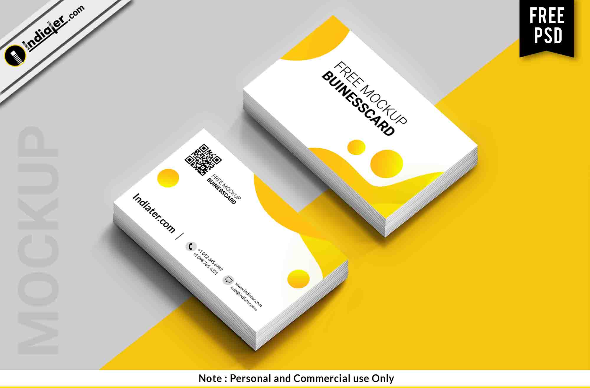 Business Card Mockup Psd Free Download - Indiater For Free Psd Visiting Card Templates Download
