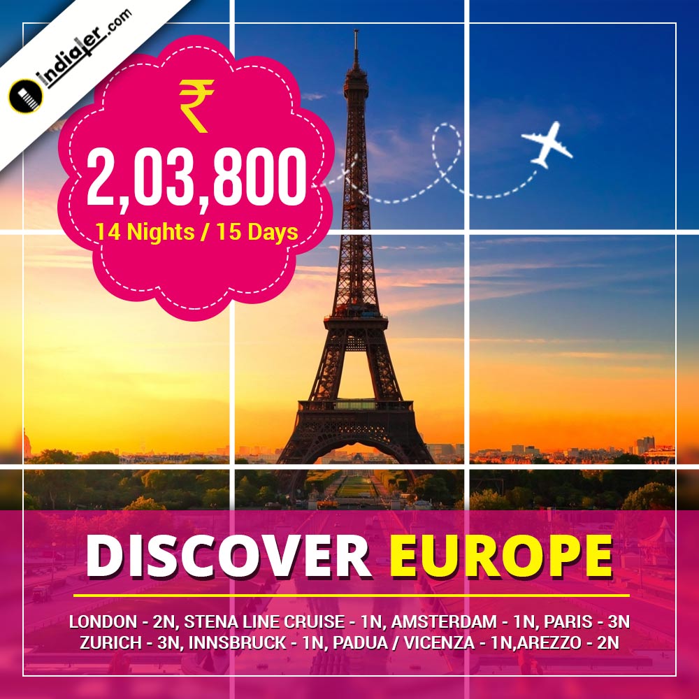 DiscoverEurope tour package banners design Indiater