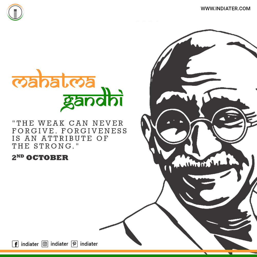 free Gandhi Jayanti photo with nice quote and beautiful design.