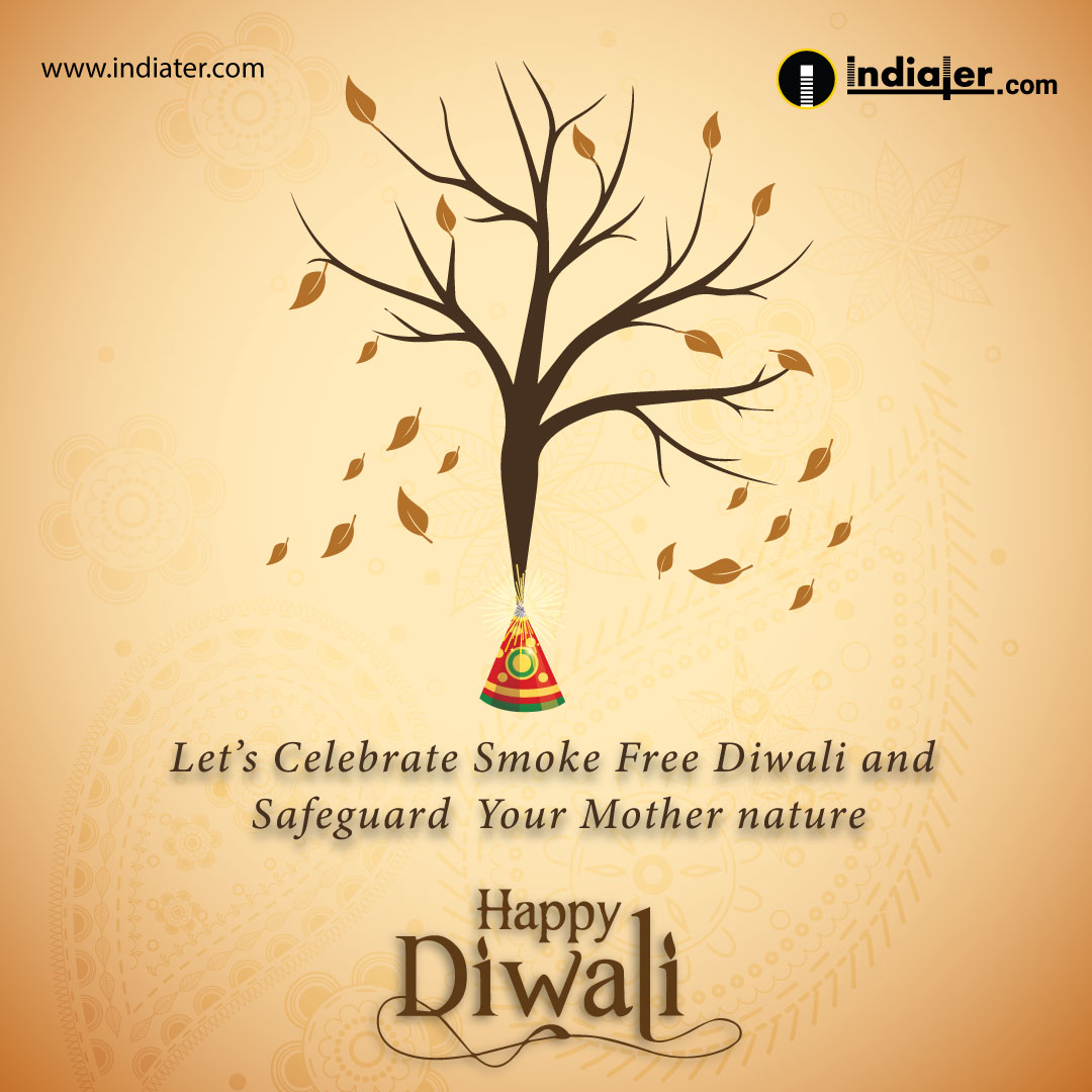 Celebrate ECO Friendly Diwali Greetings card image design