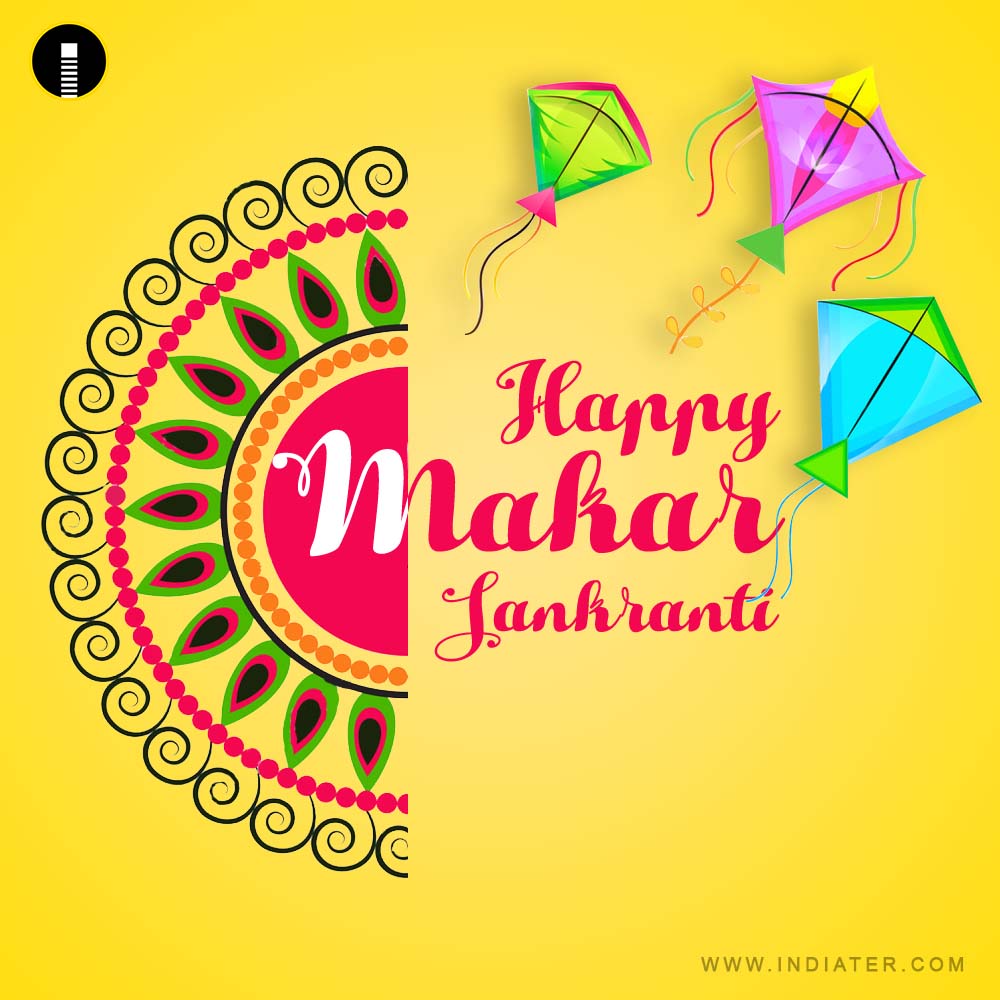 Free Happy Makar Sankranti Greetings Card Design PSD