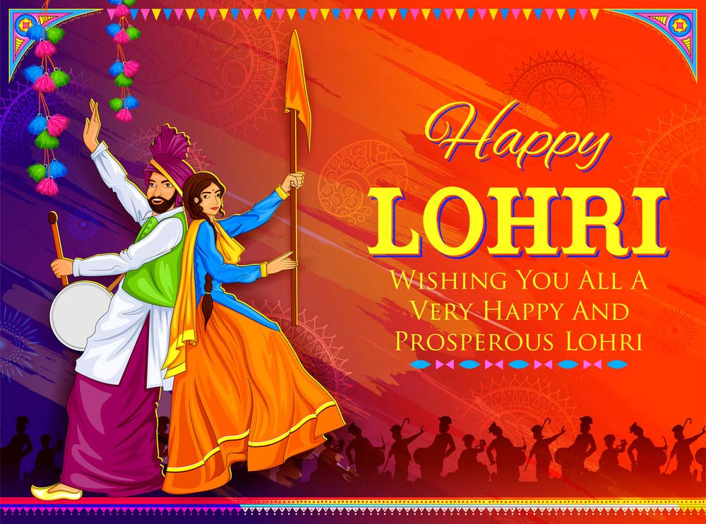 Happy Lohri celebration image for punjabi festival