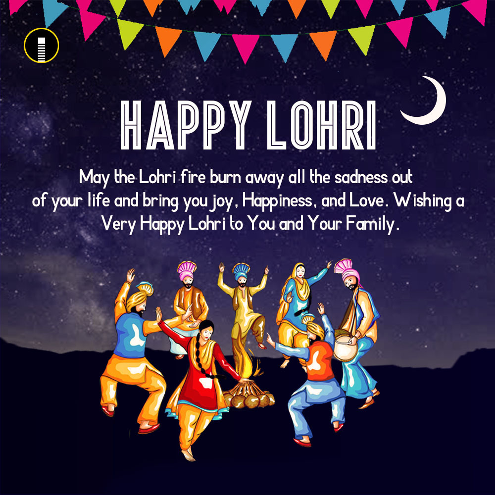 Lohri Festival Wishes Greeting Card Free Download - Indiater