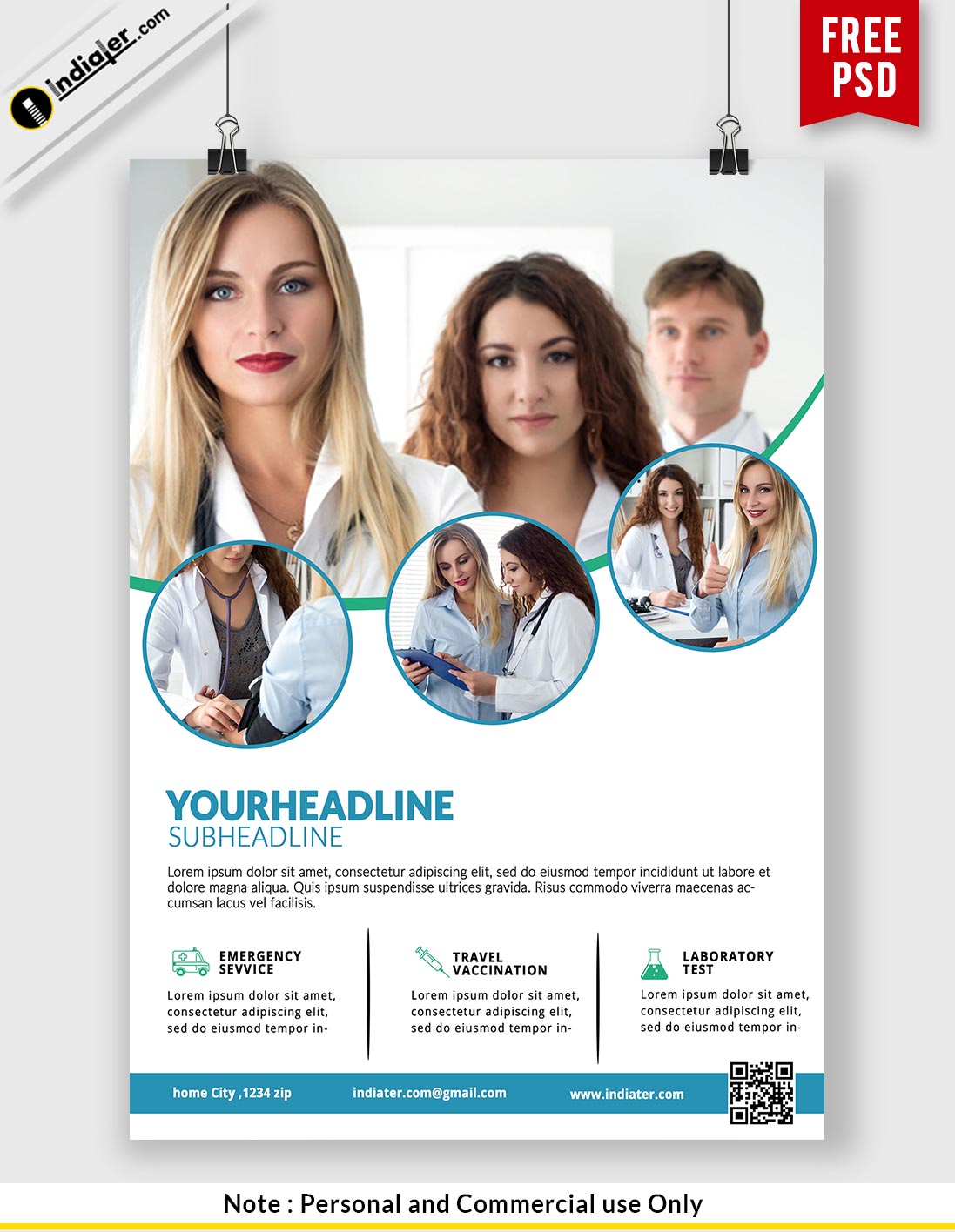Healthcare Medical Flyer Designs Free PSD Template Indiater