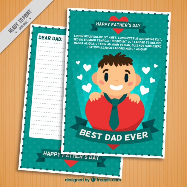 Happy father's day concept flyer Free PSD File