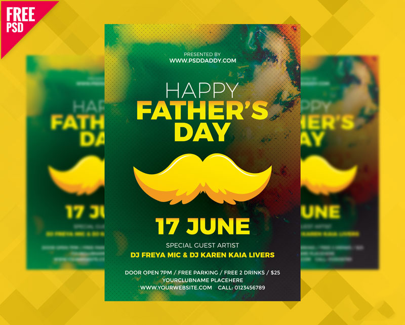 Free Download Happy Fathers Day Flyer