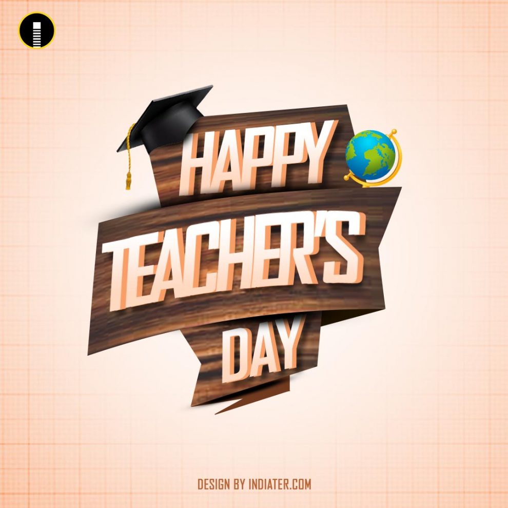 Download Happy Teacher S Day Wishes Greeting Lettering On Wood Free Psd Template Indiater PSD Mockup Templates