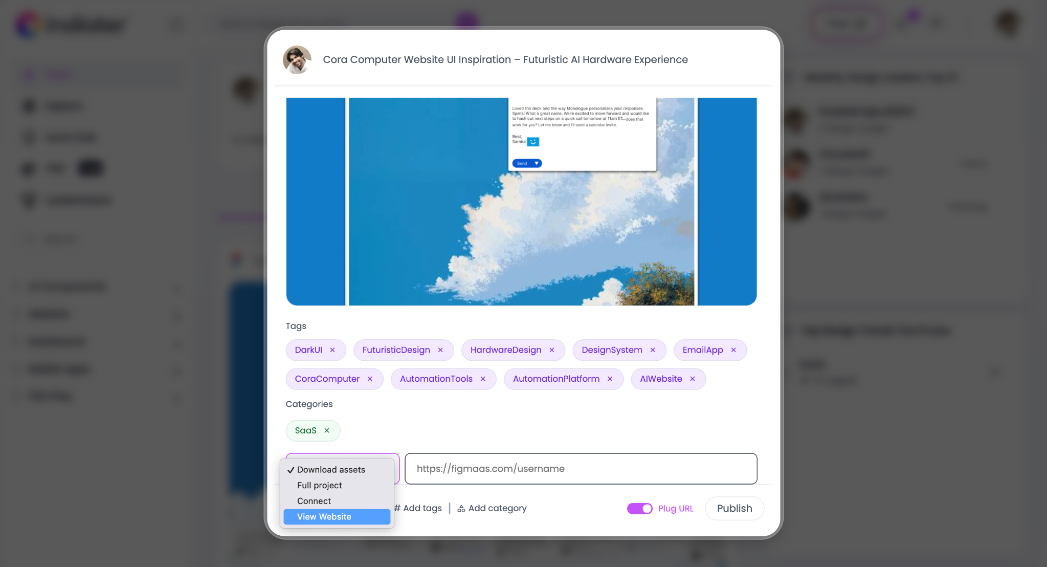 Add Website URL