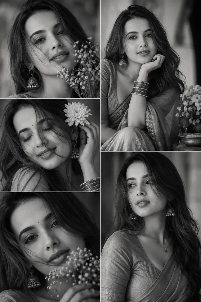 Black & White Portrait AI Prompt | Cinematic Monochrome Editorial Photography
