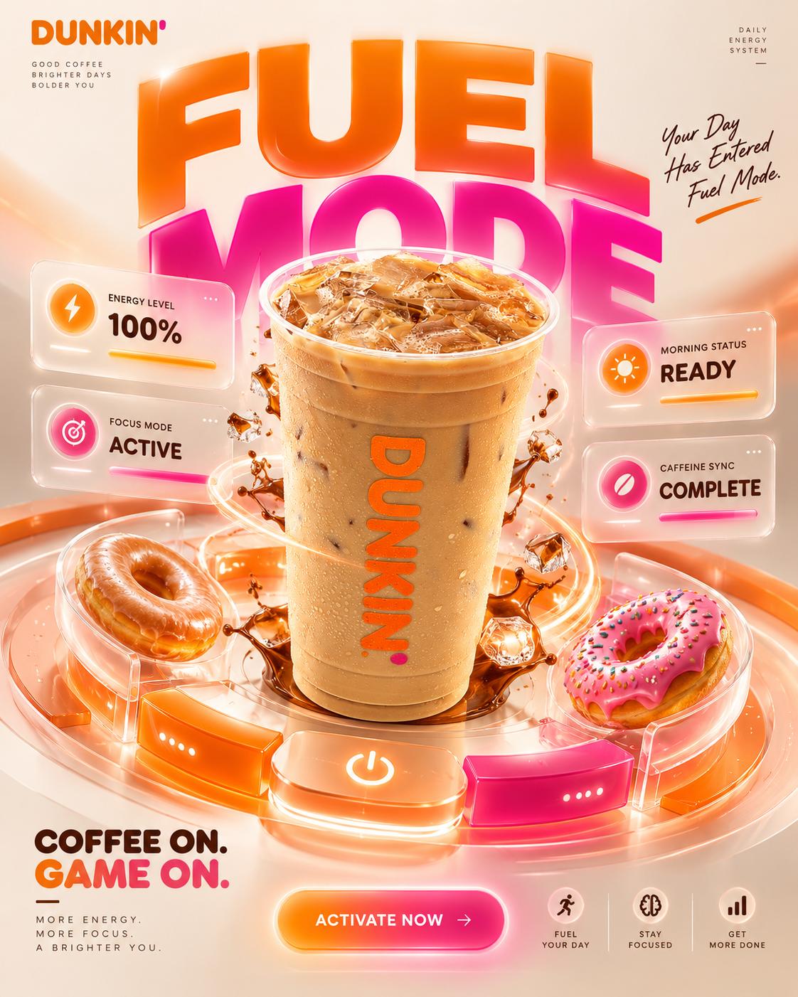 Coffee Product 3D Advertising Style Poster AI Prompt | Futuristic eCommerce Ads