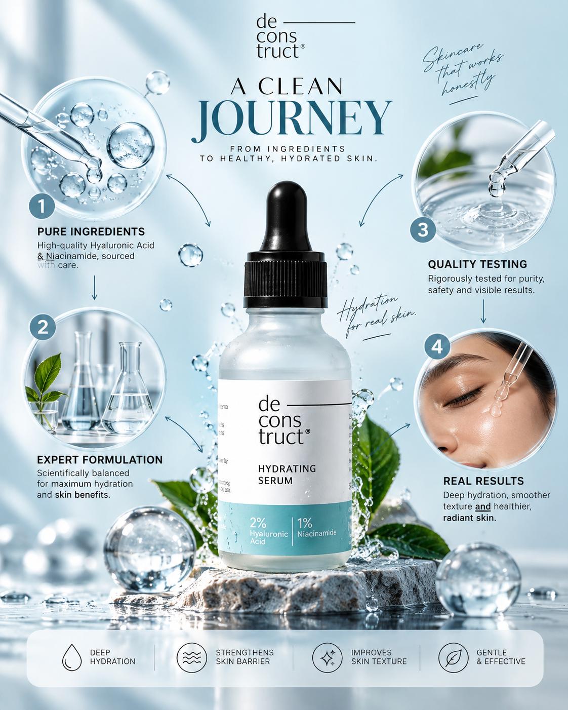 Hydrating Serum Timeline Ads AI Prompt | Premium Skincare Campaign creative