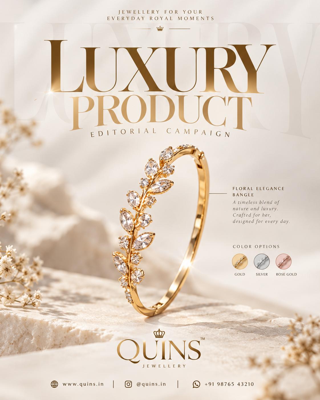 Luxury Product Editorial Campaign Poster Design Prompt ChatGPT | Premium Jewelry Advertising