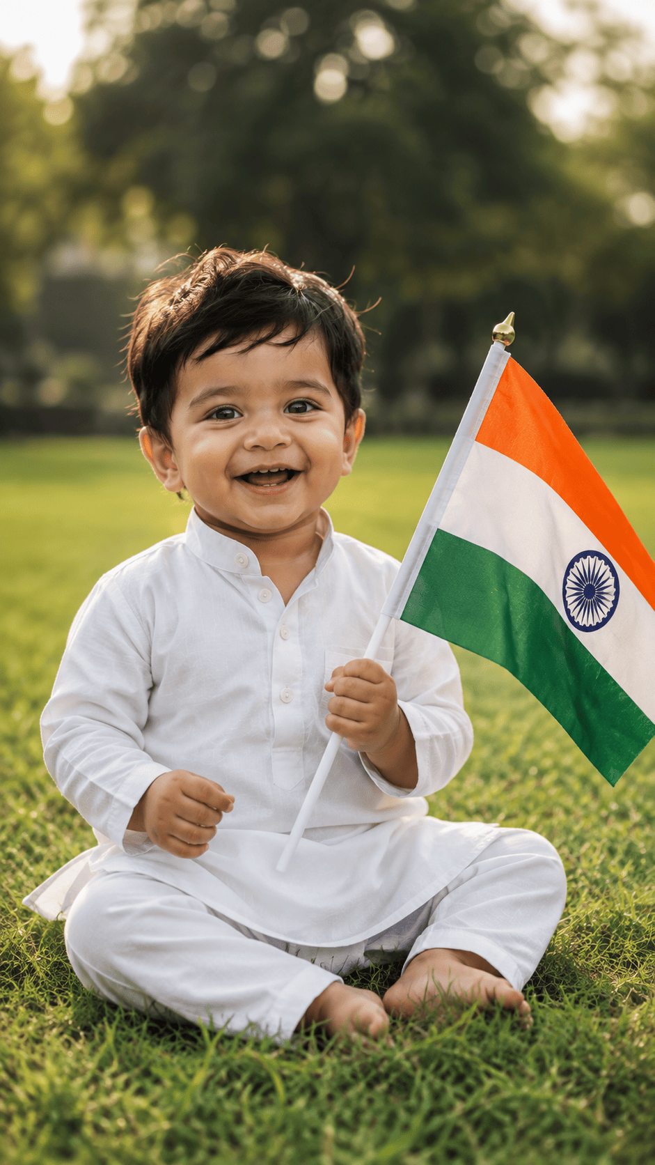 15 August Indian Baby Boy AI Prompt | Cute Independence Day Portrait