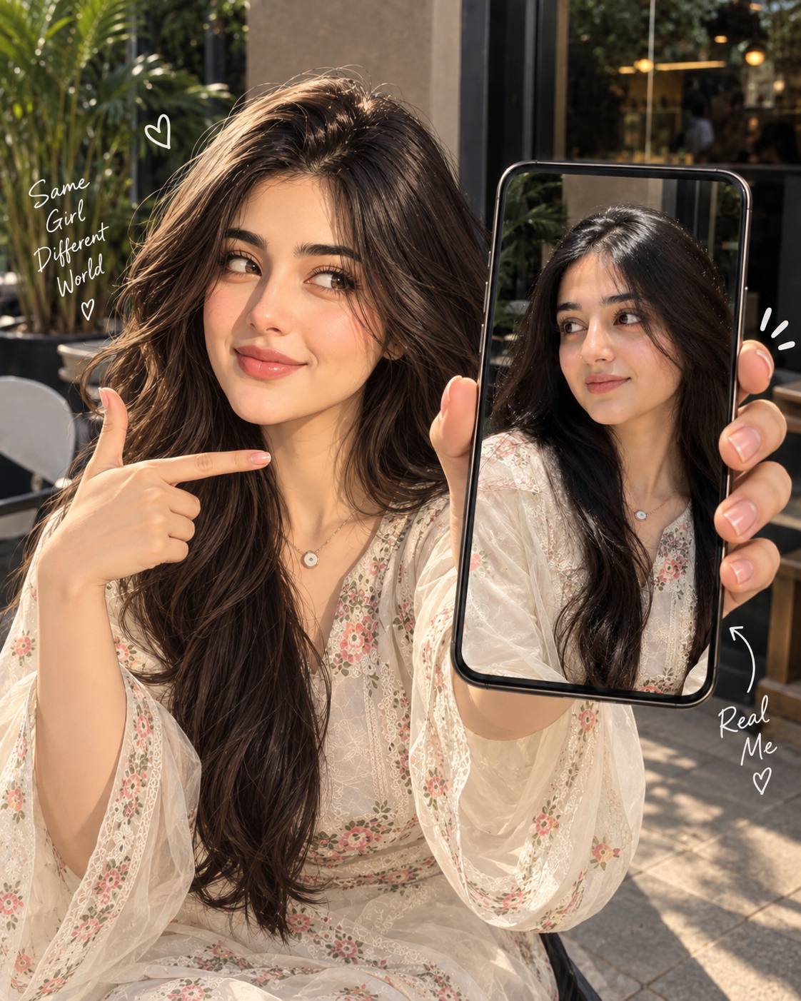 Anime Clone Phone Illusion Prompt – Realistic User Meets Anime Self | AI image prompt