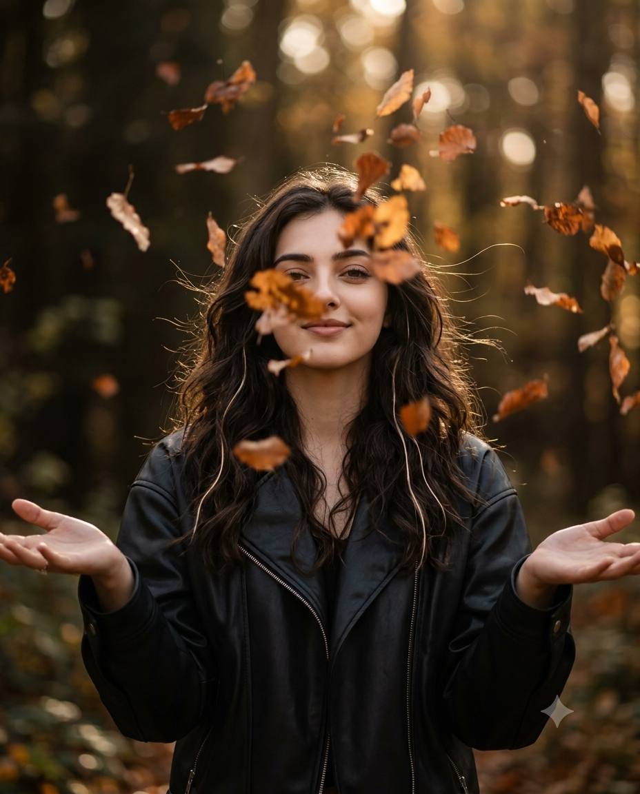 Cinematic Autumn Forest Girl Portrait | Ultra-Realistic AI Photo Prompt
