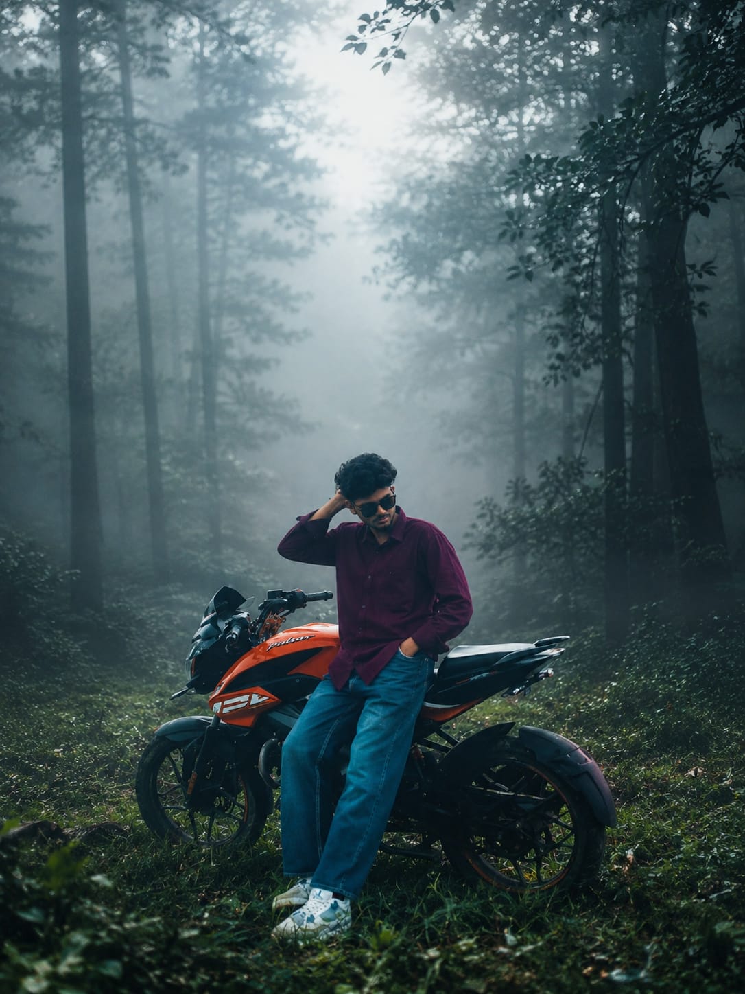 DSLR Foggy Forest Color Grading AI Prompt | Enchanted Misty Forest AI Image