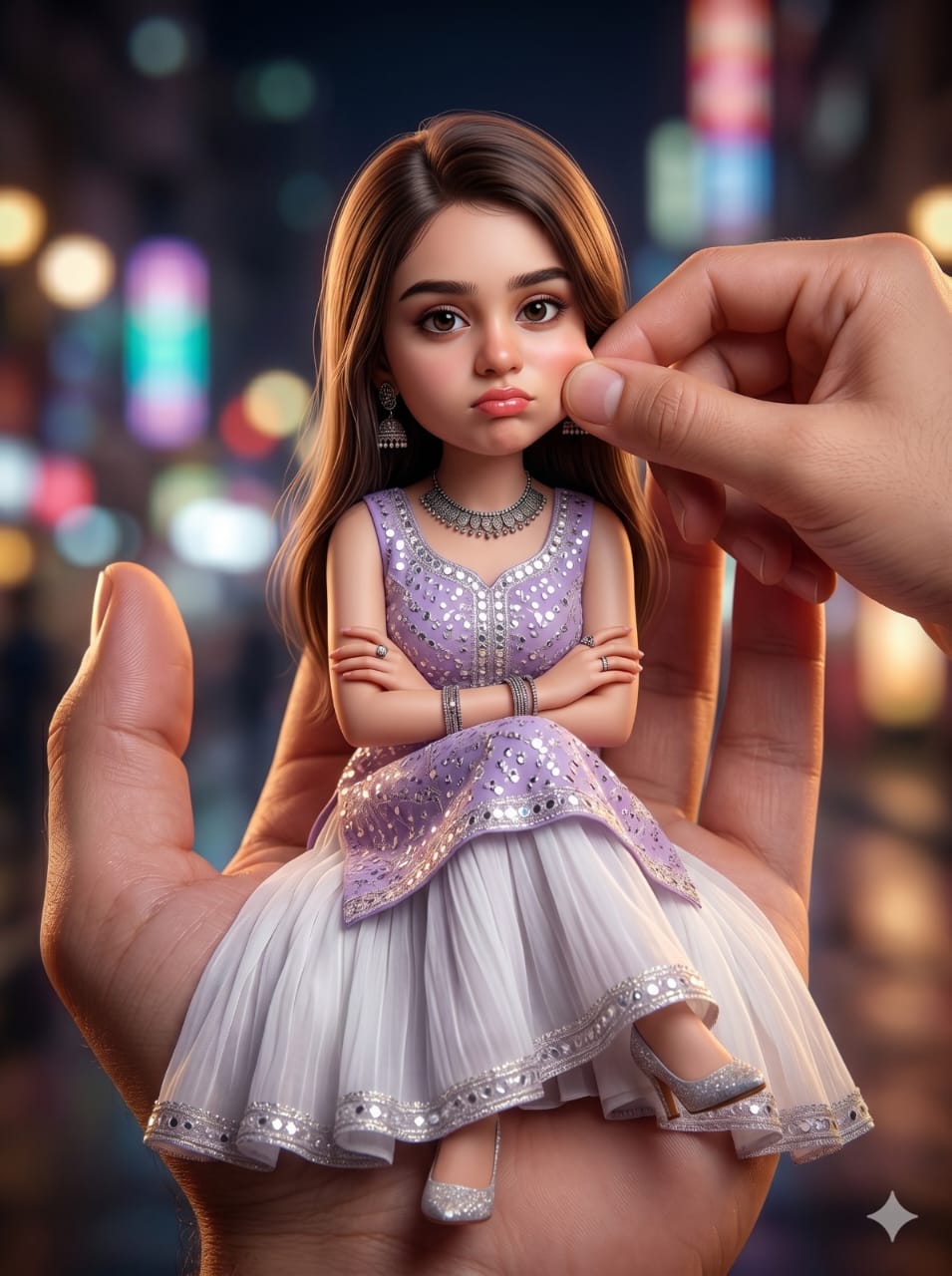 Mini Me AI Prompt | Big Head Miniature Portrait