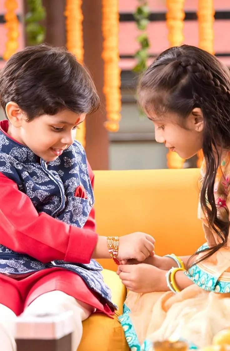 Raksha Bandhan AI Photo Prompt – 100% Same Face Brother-Sister Rakhi Photo