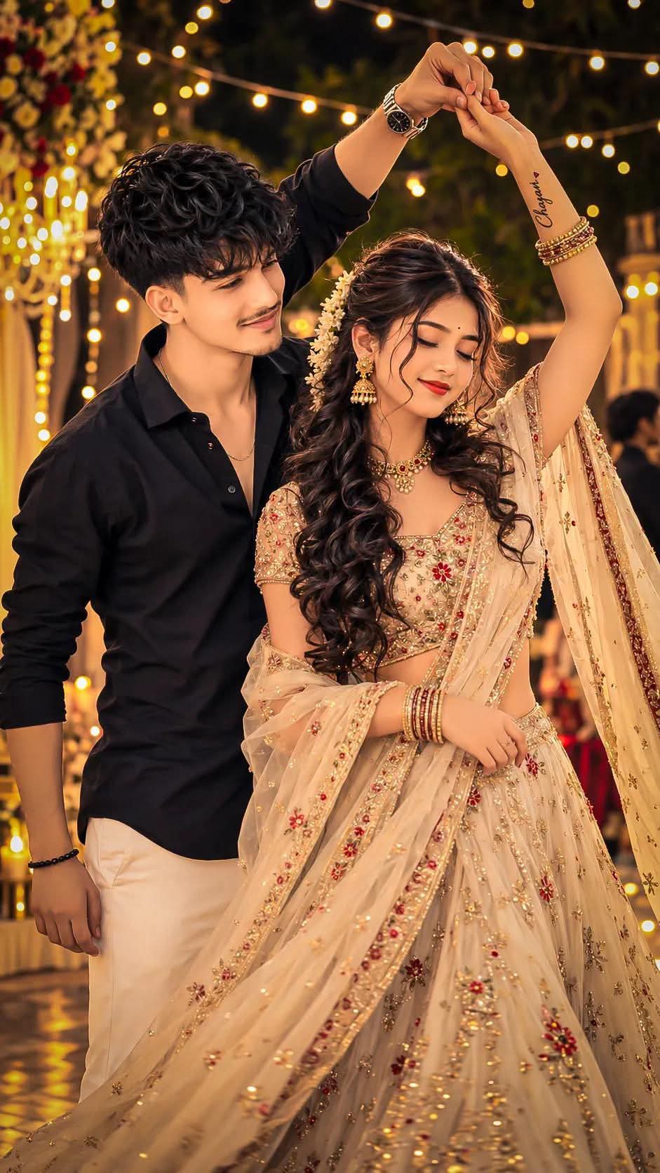 Romantic Couple Dance AI Prompt | Cinematic Wedding Portrait Photography (8K)