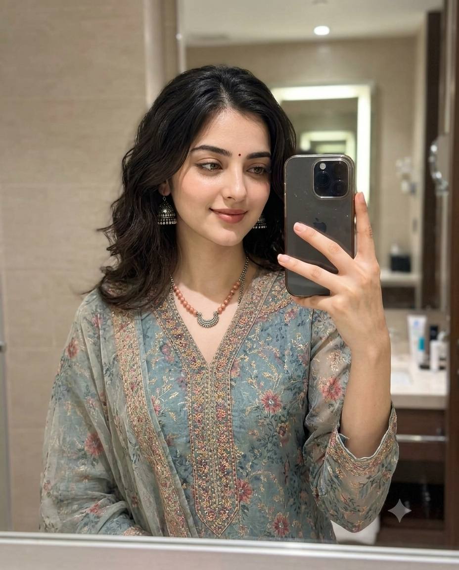 Ultra-Photorealistic Smartphone Mirror Selfie – Authentic Human Portrait with Realistic Skin Texture | AI image prompt