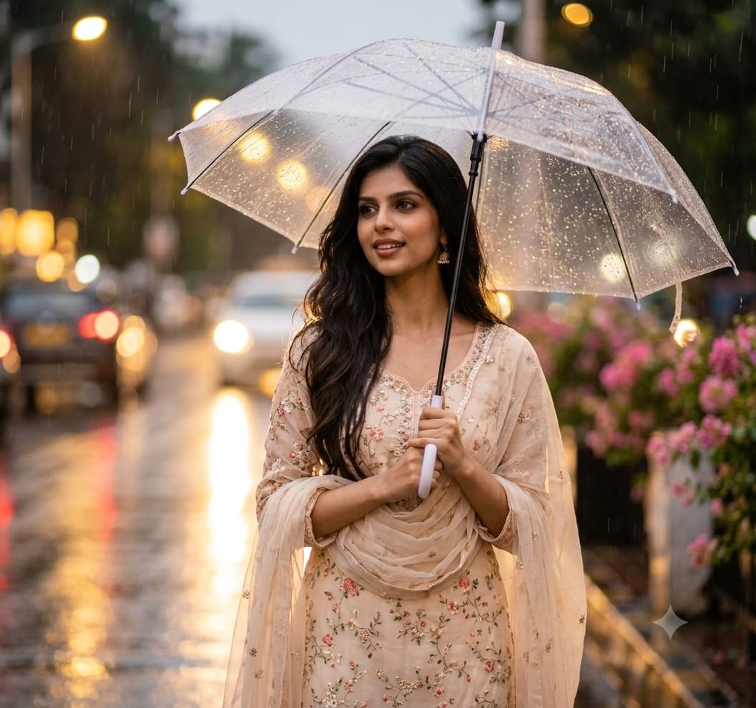 Ultra-Realistic Rain Photography AI Prompt | Transparent Umbrella Cinematic Portrait