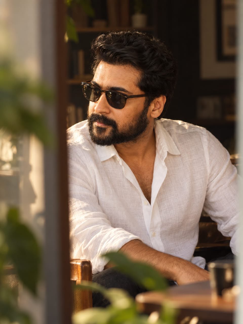 Young Man Sunglasses Side Profile Portrait Photorealistic AI Prompt Cinematic 4:5