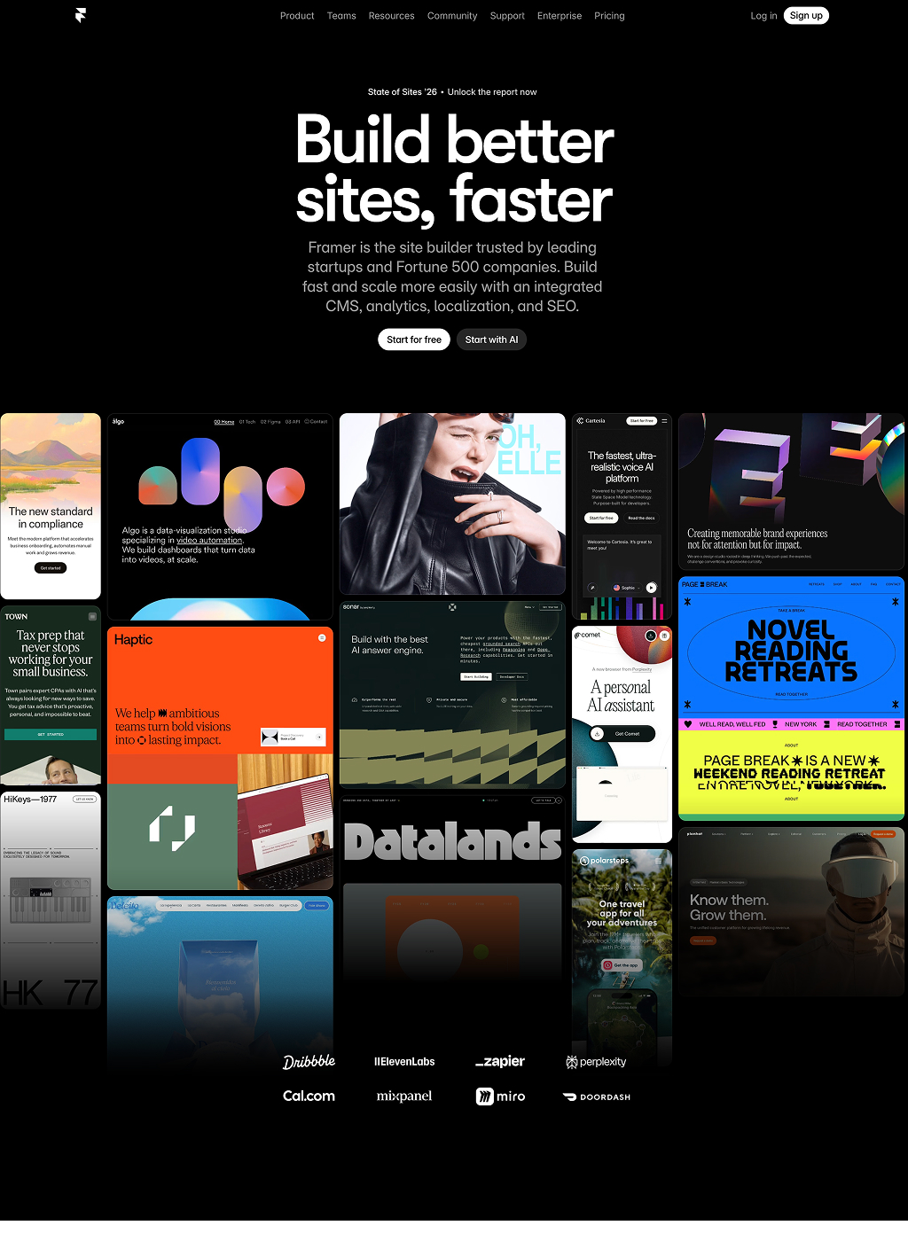 Modern Framer website Homepage UI Design Inspiration for SaaS &amp; Startup Websites