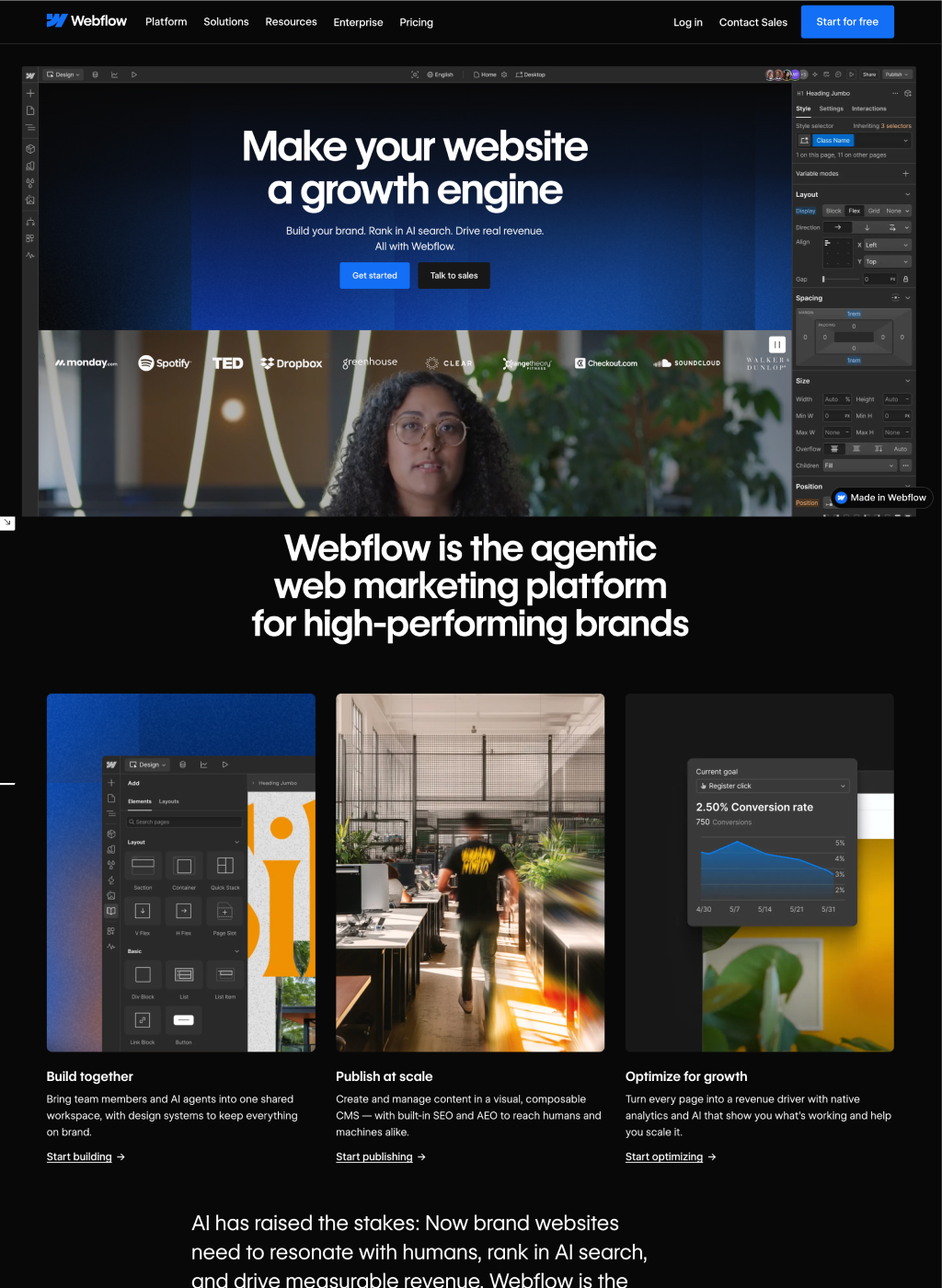 Webflow Website Design Inspiration – Modern SaaS &amp; Creative Homepage UI