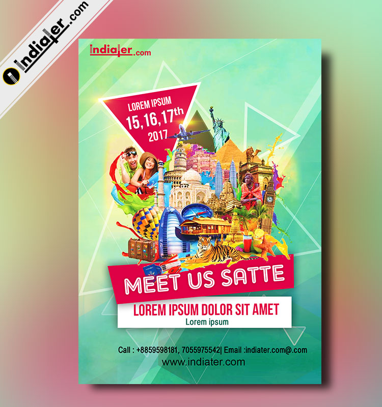 Free Satte Travel Fair Advertising Flyer Template PSD