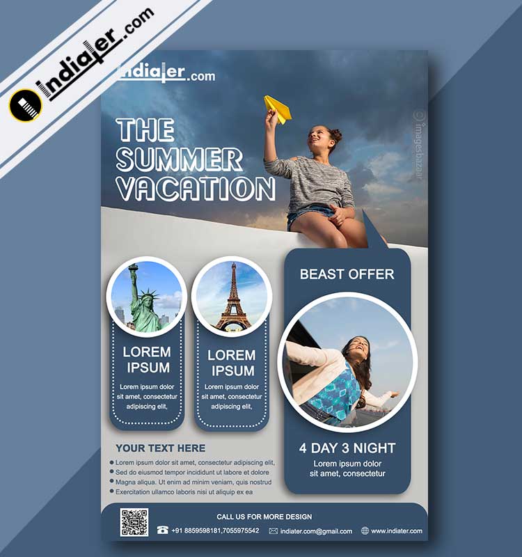 Tour and Travel Agency Flyer Template free