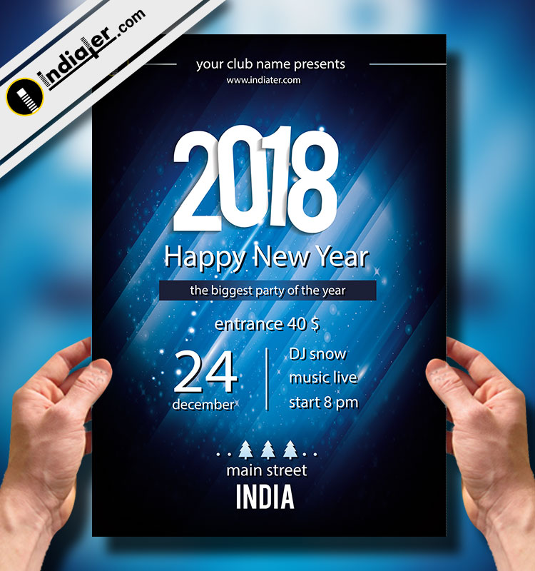 Best New Year party Flyer Print Templates 2018