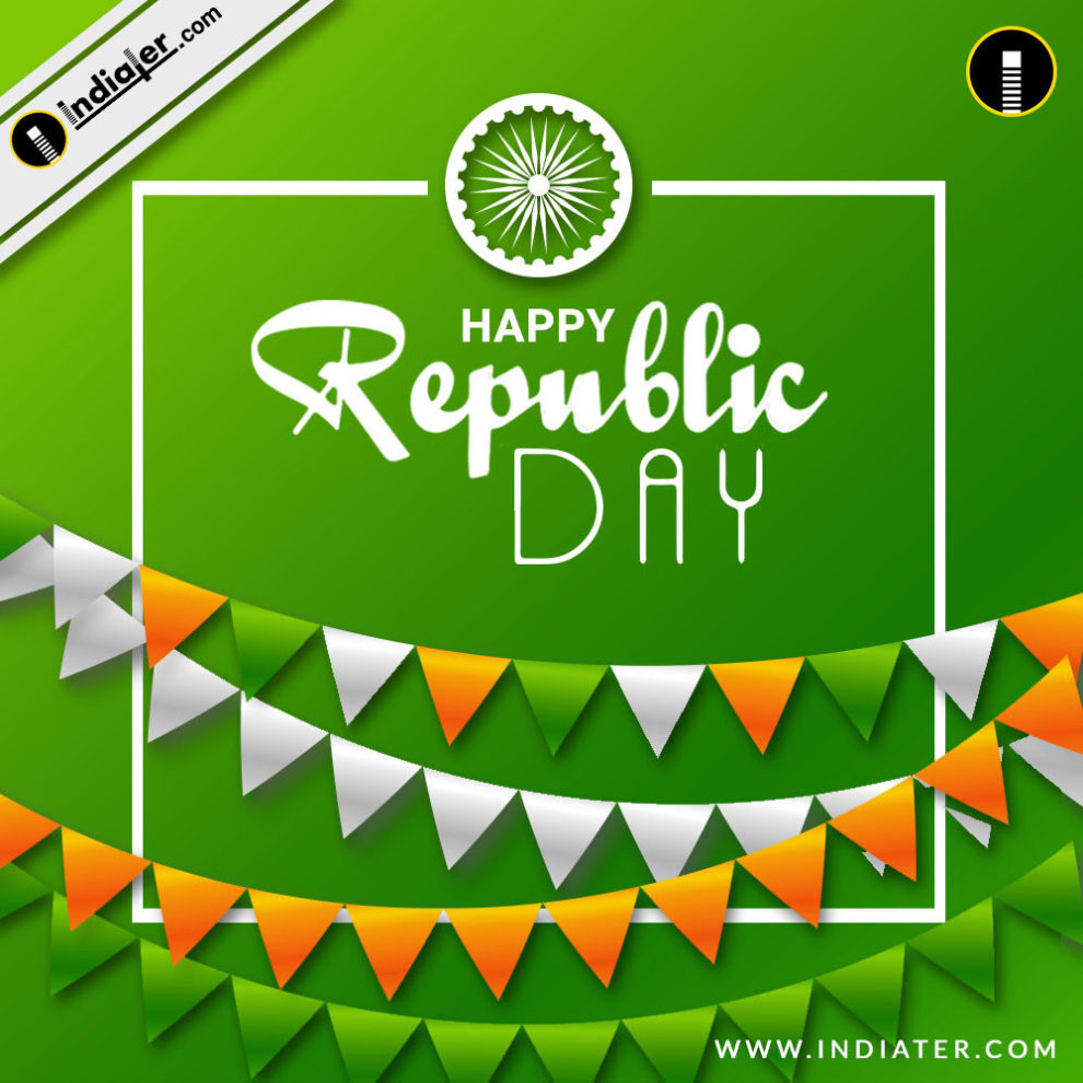 Free Background for Happy Republic day 26 January - Indiater