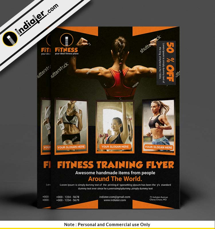 fitness-trainer-pamphlet-psd-template