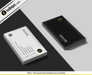 Free Black and White Corporate Business Card PSD - Indiater