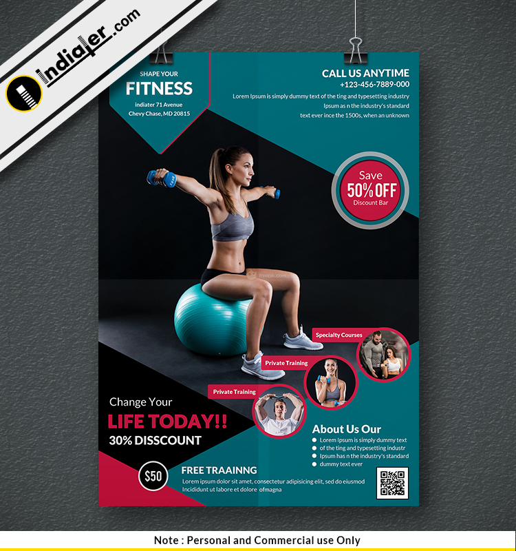personal-training-for-fitness-gym-flyers-psd