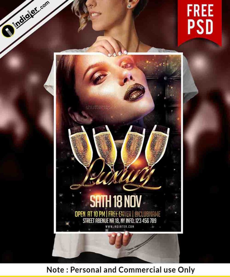 Free Luxury Party Flyer Psd Template Indiater 