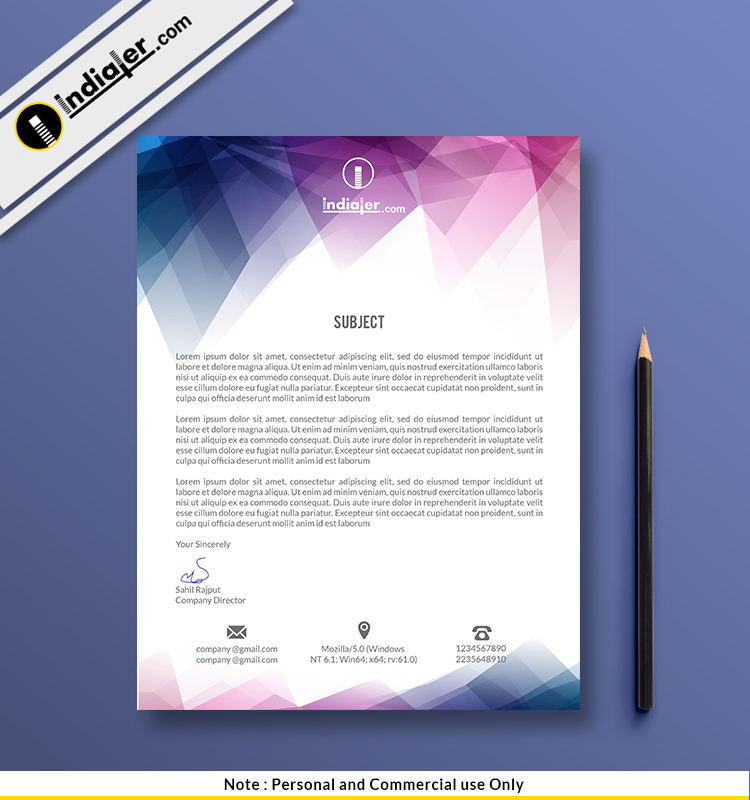  Creative Letterhead Design Psd Free Download 