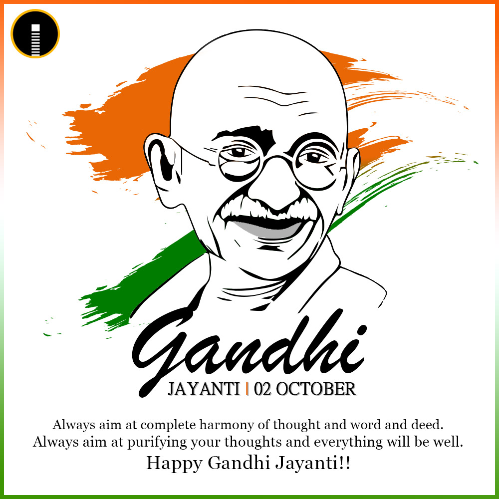 Free Wishing Greetings card For Gandhi Jayanti - Indiater