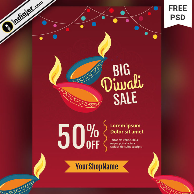 Diwali Dhamaka Sale Poster, Banner Or Flyer Design - Indiater