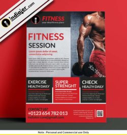 free-get-into-shape-fitness-flyer-psd-template