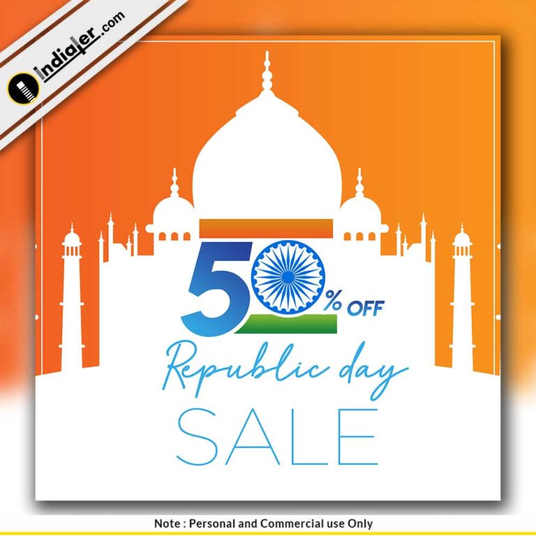 Republic Day sale Free PSD Template - Indiater