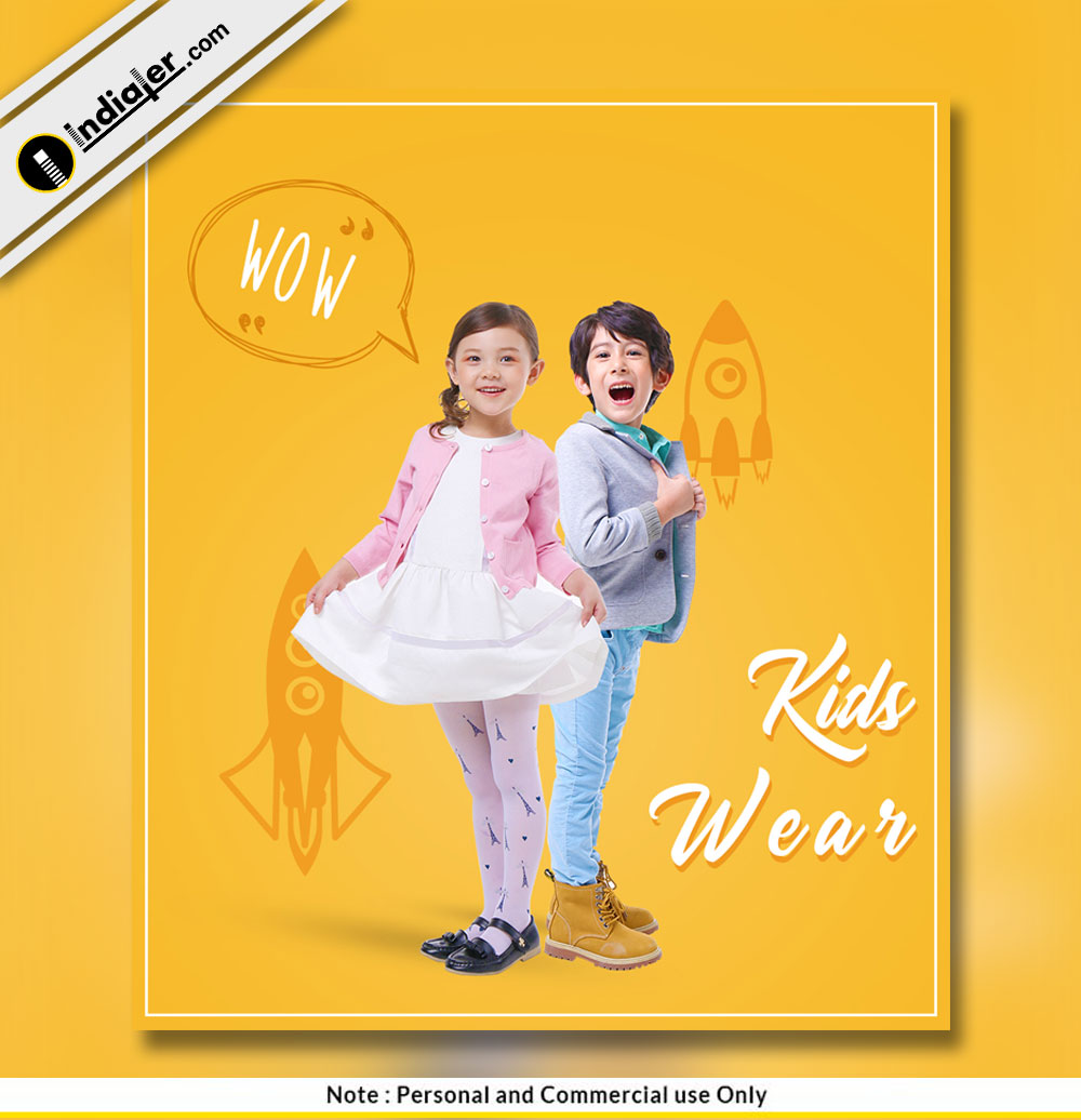 Kids Clothing Sale Poster Template Design