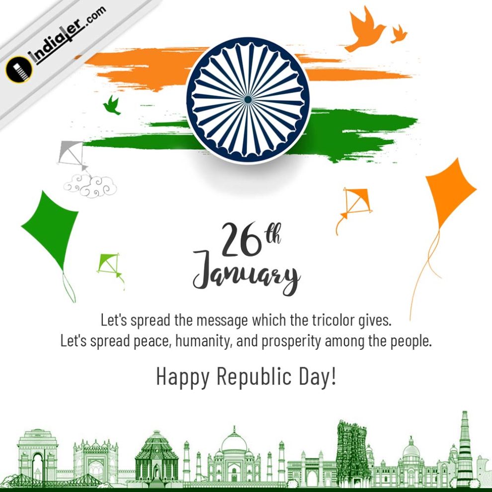 Republic day - 26 January background with beautiful designs - Indiater